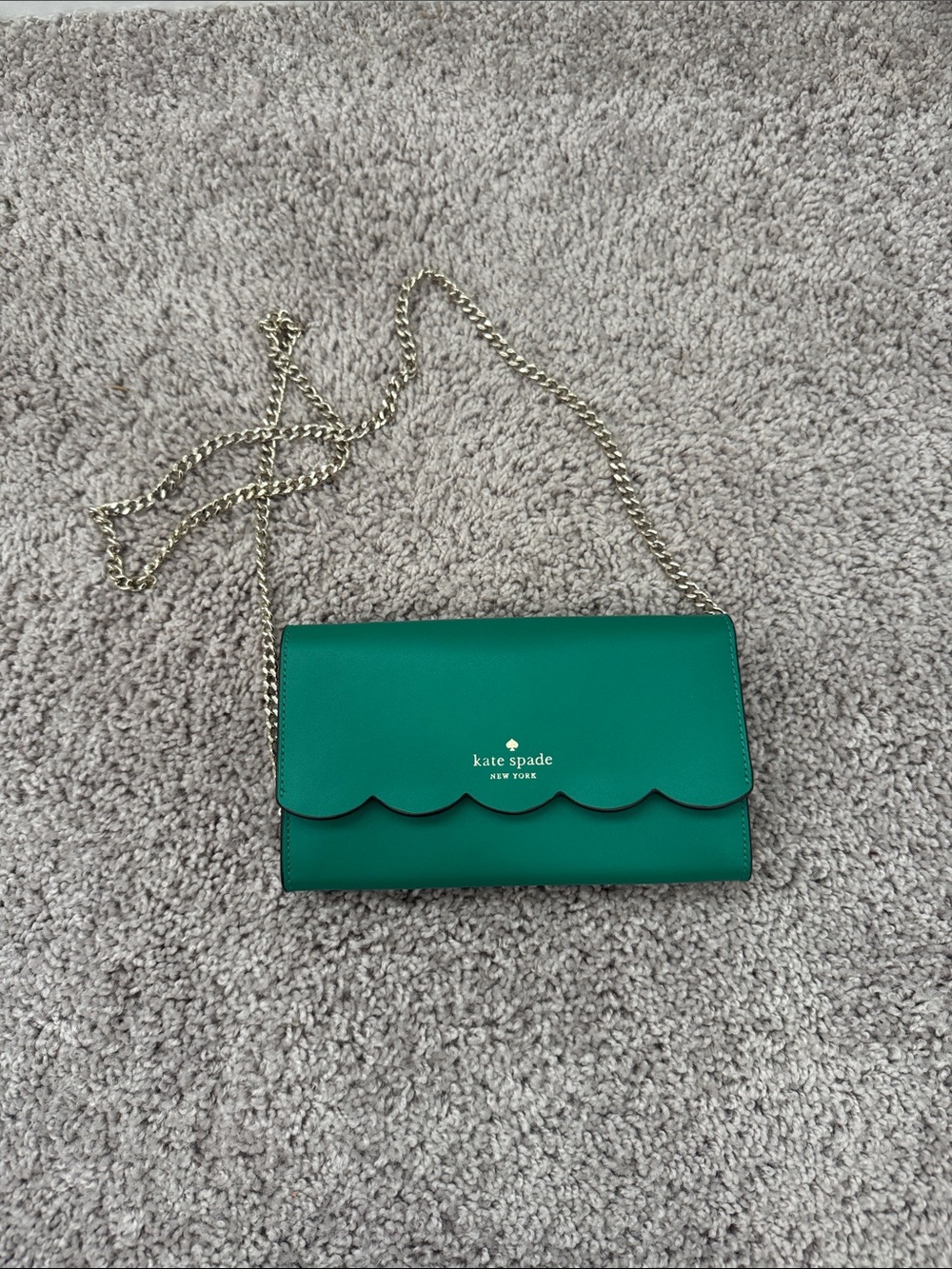kate spade Emerald Scallop-Edge Chain Crossbody